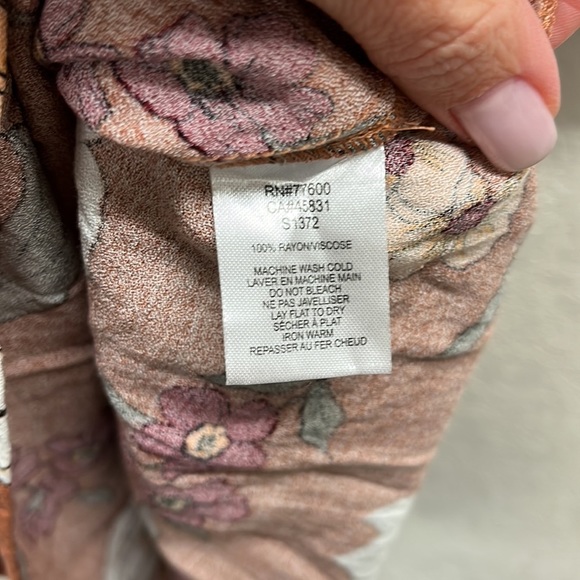 Saltwater Luxe Floral Fall Print Mini Dress S - Picture 9 of 9